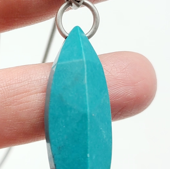 Lia Sophia Turquoise pendant long necklace - Picture 3 of 5